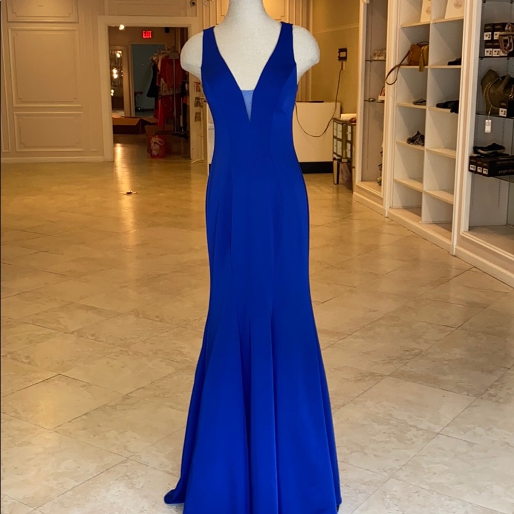Royal blue gown